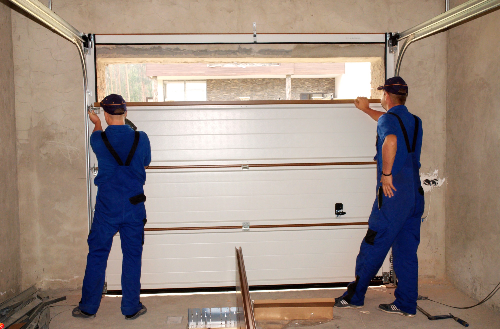 Garage door off track repair