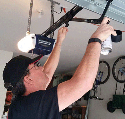 Garage door opener installation